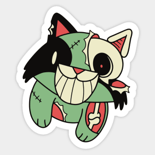 Cute Zombie Cat // Funny Halloween Animals Sticker